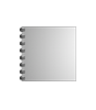 Broschüre mit Metall-Spiralbindung, Endformat Quadrat 10,5 cm x 10,5 cm, 132-seitig