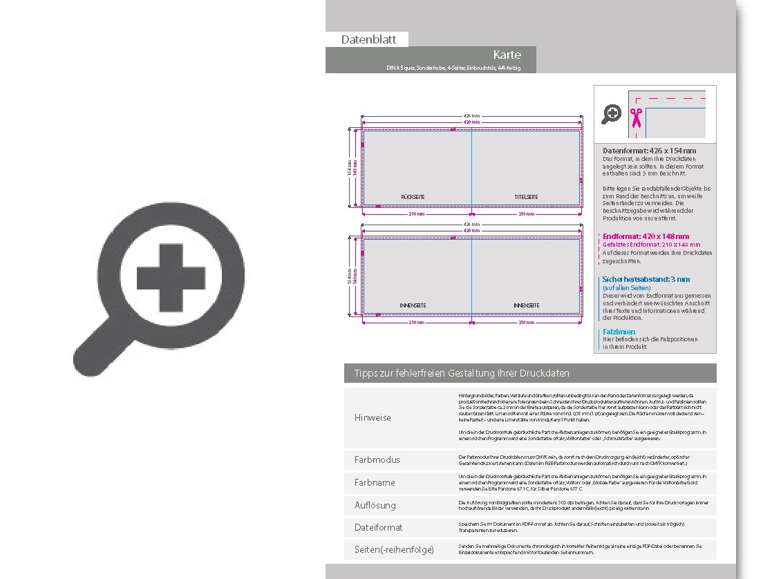 Product Bild einladungskarte_din_a5_quer_4-seiter_4_4_farbig_+_sonderfarbe_gold