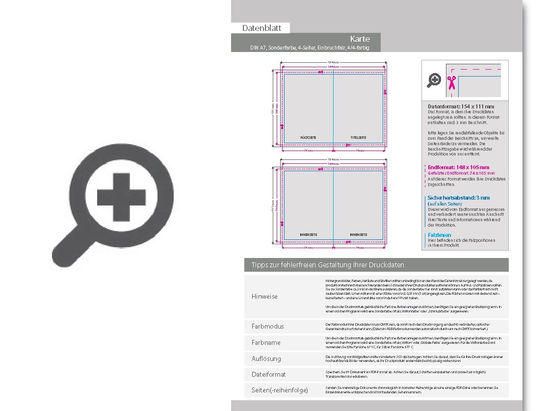 Product Bild einladungskarte_din_a7_4-seiter_4_4_farbig_+_sonderfarbe_gold