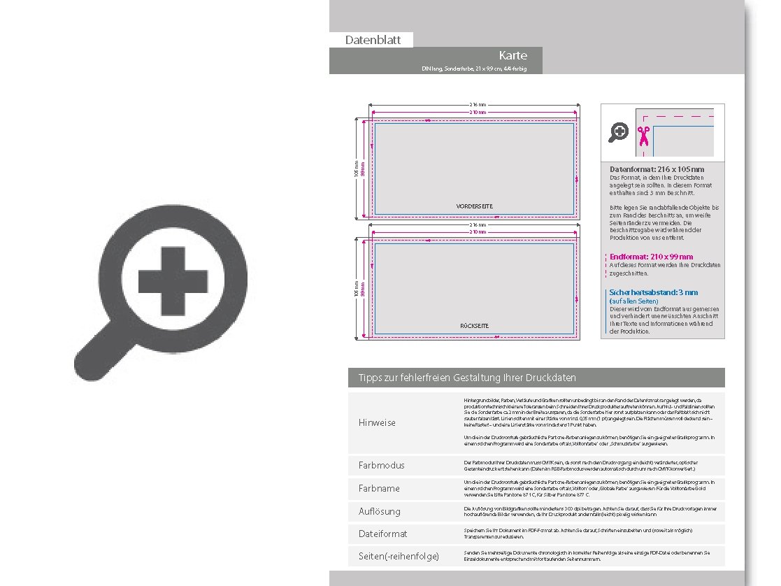 Product Bild einladungskarte_din_lang_quer_4_4_farbig_+_sonderfarbe_silber