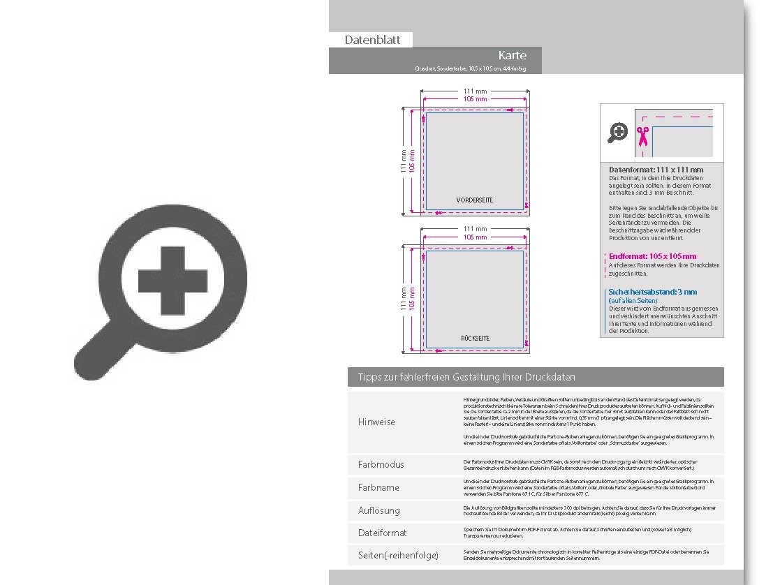 Product Bild einladungskarte_105_x_105_mm_4_4_farbig_+_sonderfarbe_silber